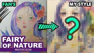 Drawing Fairy of Nature | #2 Redraw fan’s painting l Tutorial painting by Huta Chan