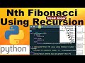 Python Program To Print nth Fibonacci number using Recursion | Learning Python #nthfibonacci #python