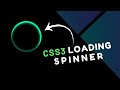 Amazing CSS3 Loading Spinner Animation - Pure HTML CSS3 Tutorial - Code With Tanmay