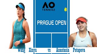 Wang  Xinyu      vs   Anastasia  Potapova    | 🏆 ⚽ Prague Open    (26/07/2022) 🎮