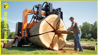 25 Fastest Automatic Firewood Processing Machine | World's Fastest Wood Cutting Chainsaw #8