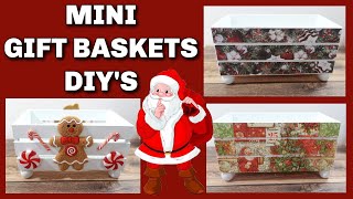 EASY MINI GIFT BASKETS DIY USING DOLLAR TREE CRATES
