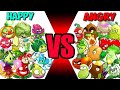 Team HAPPY vs ANGRY - Who Will Win? - PvZ 2 Plants vs Plant