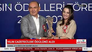 YILIN GAZETECİLERİ ÖDÜLÜNÜ ALDI