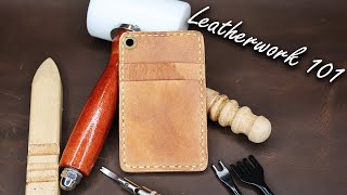 Leatherwork for beginners: Making A Keychain Wallet