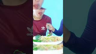 Beat the papaya with prahok and meatballs#mukbang #funnyvideo #cookingvideo #eating #streetfood