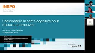 Webinaire Comprendre la sante cognitive pour mieux la promouvoir