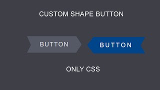 CSS Only Custom Shape Button With Hover Effects | HTML CSS