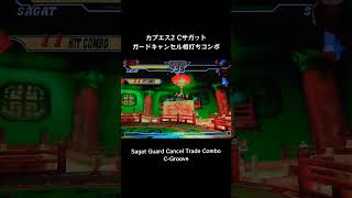 【カプエス2】 Cサガット ガードキャンセル相打ちコンボ 【CVS2】 #Shorts