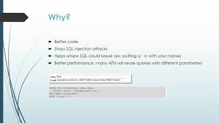 Parameterized Queries Java 2 Presentation
