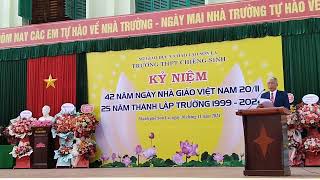 Phát biểu của nguyên hiệu trưởng 25 năm