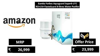 Eureka Forbes Aquaguard Superb UTC RO+UV+TasteGuard 8-litres Water Purifier