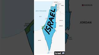 Israel Borders #map #geography #palestine #israel #shorts