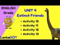 English Online Class - Grade 9 in Sinhala | Unit 4: extinct friends, activities 10 - 13 | LankaDOT