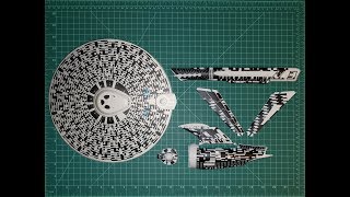 1/537 scale star trek Enterprise Refit Aztec masking kit application