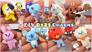 DIY BT21 Character Charms ⚡️| Polymer Clay | Strawberrypuffcake