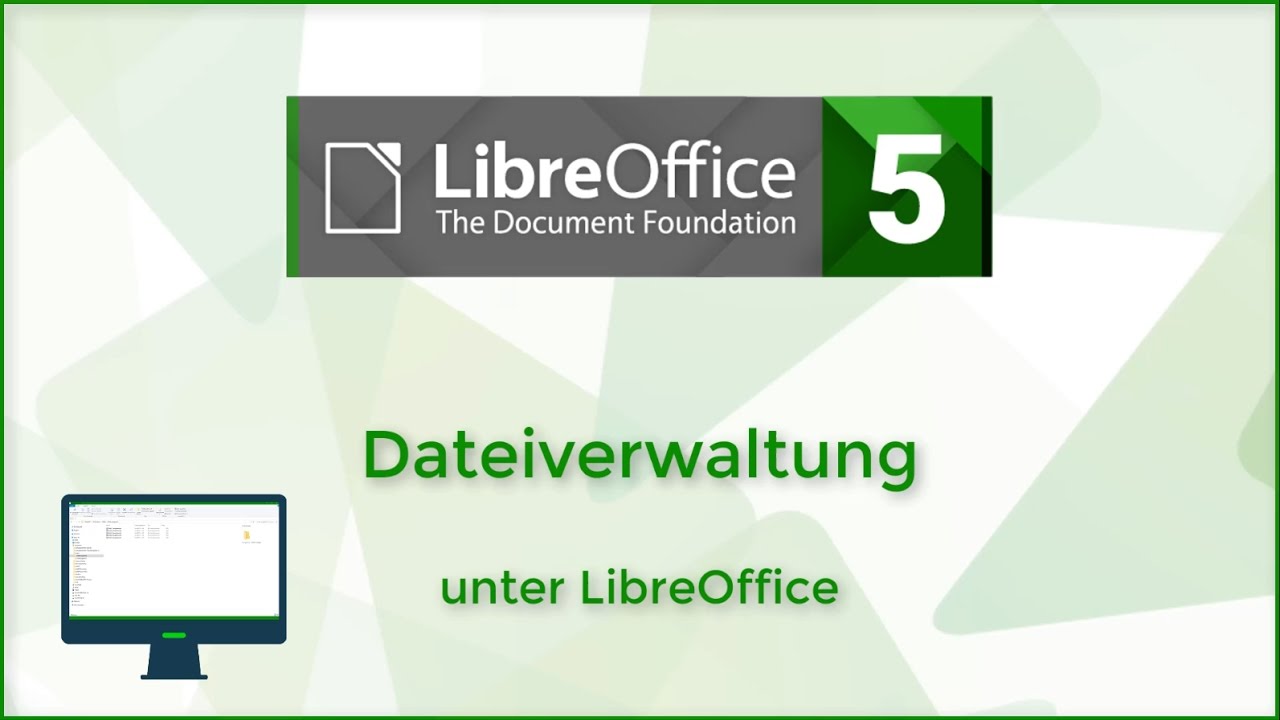 Dateiverwaltung Unter Libreoffice Deutsch Youtube