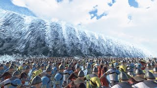 150,000 MEDIEVAL VS 150,000 EGYPTIAN WARRIOR FULL TSUNAMI ATTACK - Ultimate Epic Battle Simulator 2