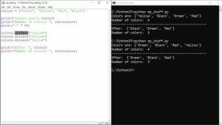Python Tutorial - 23 - Sets - Remove, Discard