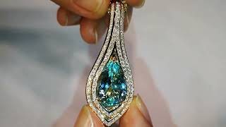 Paraiba Tourmaline Necklace 7.54 carats by Kat Florence