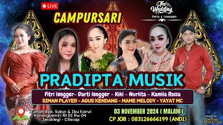 LIVE PRAPDIPTA MUSIK WEDDING FINTA DAN TANGGUH  DI TEMPAT BPK SUKUR KARANGKEMIRI JERUKLEGI