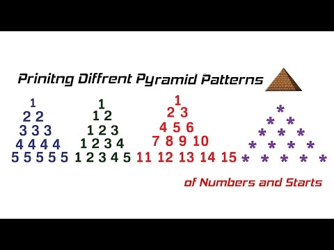 Printing Different Pyramid Patterns of Numbers and Stars in C (HINDI) Printing Different Pyramid Patterns of Numbers and Stars in C (HINDI)