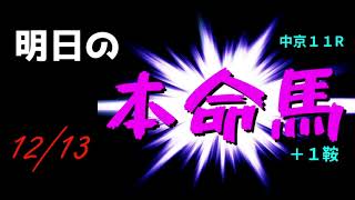 【競馬】明日の本命馬　12/13