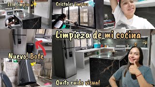 I REMOVE VISUAL NOISE + I NOW HAVE A TRASH CAN 🗑️/cleaning my kitchen ✨🫧 #home #vlog #life