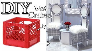 DIY CRATE CHALLENGE! Transforming Crates into Accent Pieces.
