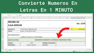 🔴 Como Convertir NUMEROS EN LETRAS  en EXCEL ( Fácil y Rápido )