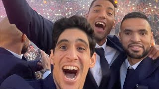 فرحة الجنونية ل ياسين بونو للاستقبال التاريخي ⚽🏆😍