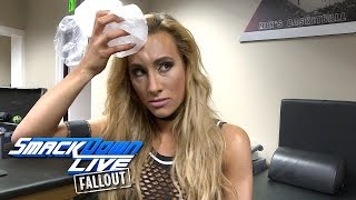 Carmella comes out of Nikki Bellas attack ice cold SmackDown LIVE Fallout Nov  29 2016