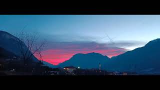 Relax panorama video | Tramonto perfetto sul paese | perfect sunset over the country | 4K Full HD