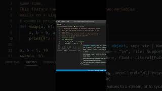 Python Program: Swap Two Variables in One Line with Multiple Assignment