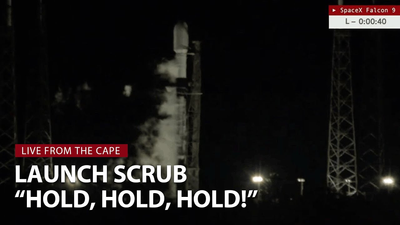 Replay: SpaceX Scrubs Launch Of Falcon 9 Rocket Making16th Flight - YouTube