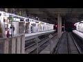 エンドレール越しに見た正月の上野駅を出発する常磐線下りの終電のe531系