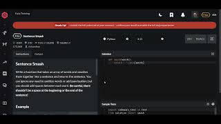 Codewars | Sentence Smash | Python 8 kyu