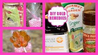 DIY COLD REMEDIES! DIY Cough Drops + Tea for Sore Throats + DIY Get Well Soon Jar!