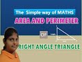 Area and perimeter of right angle triangle - area and perimeter of triangle - Area of triangle