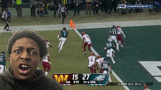 49ERS FAN REACTS TO Washington Commanders vs Philadelphia Eagles l 2024 NFC Championship Game