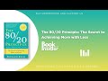 the 80 20 principle by richard koch आपकी जिंदगी को बदलने वाला 80 20 rule book insider