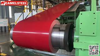 Red steel coil Ral 3003 is on production