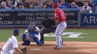 LAA@LAD: Kershaw strikes out Trout in third at-bat