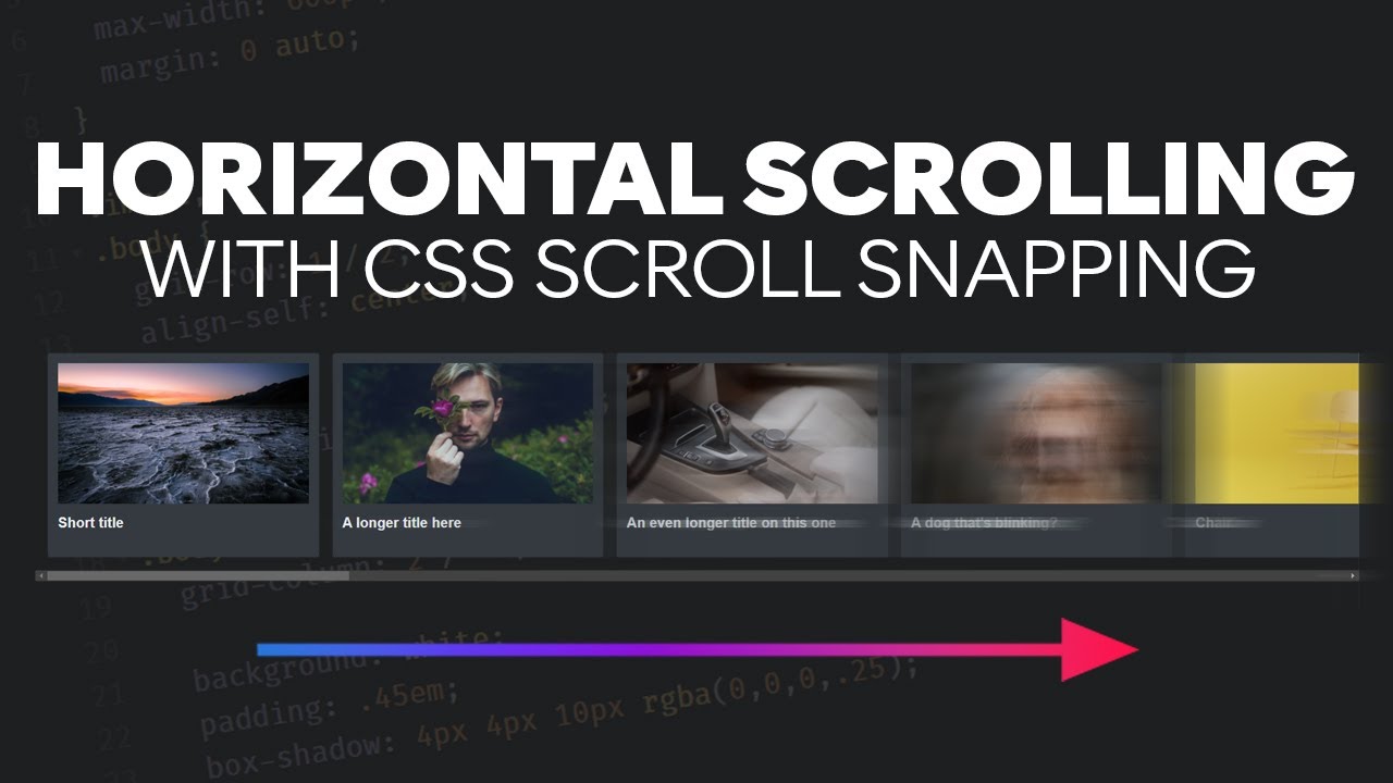 Create A Horizontal Media Scroller With Css Youtube
