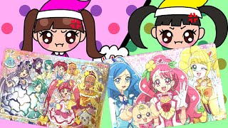 【まりちゃんいずちゃん】パズルたいけつ！　まりちゃんは65ピースのプリキュアのパズルいずちゃんは30ピースを何分で完成させられるかな？　勝つのはどっち？　教育　しつけ　タイムアタック　3人きょうだい