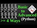 Python Pattern Program - Printing Character in Python | Square Pattern | Python Character Pattern 3