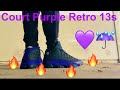 Court Purple Jordan Retro 13 & On Feet