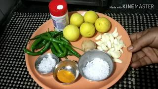 Lemon,Green chilli,  Ginger, Garlic pickle| Rani Swayam Kalike.