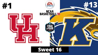 #1 Houston vs #13 Kent State - NCAA Basketball 10 Simulation!