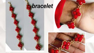 beaded bracelet|diy|bracelet making|crystal beads bracelet|seed beads bracelet